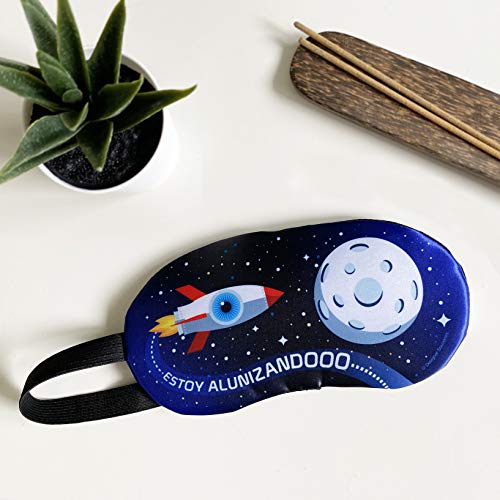 Designer Souvenirs - Antifaz antiestrés con Bolsa de Gel Estoy Alunizando | Relajación Inmediata Gracias al Efecto Frío | Efecto Beauty para descongestionar rápidamente la Zona del Contorno de Ojos