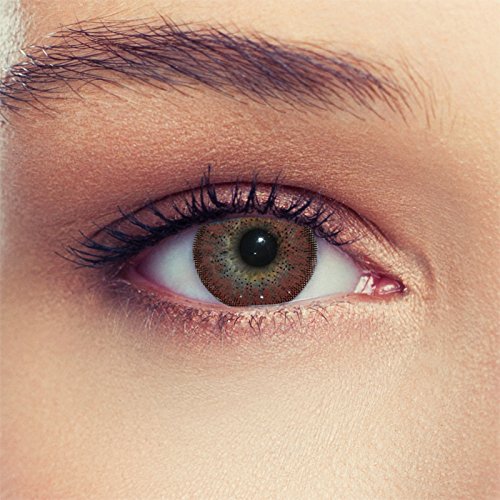 Designlenses, Dos lentillas de color Avellana para un aspecto muy natural de tres meses sin dioprtías/corregir + gratis caso de lente „Natural“ (Avellana)