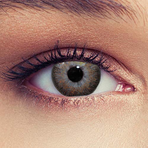 Designlenses, Dos lentillas de color marrón avellana discretamente colores suaves de un mese sin dioprtías/corregir + gratis caso de lente"True" (Avellana)