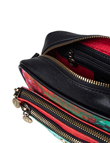 Desigual Accessories Fabric Across Body Bag, Bolsa para Cuerpo Mujer, rojo, U
