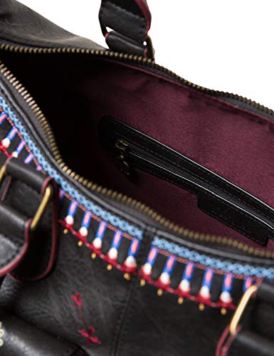 Desigual - Bag Chandy London Women, Shoppers y bolsos de hombro Mujer, Negro, 15.5x25.5x32 cm (B x H T)
