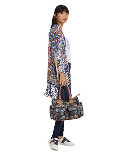 Desigual - Bag Mandri London Women, Shoppers y bolsos de hombro Mujer, Negro, 15.5x25.5x32 cm (B x H T)