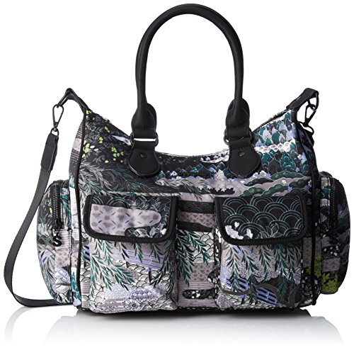 Desigual - Bols_explorer_london , Shoppers y bolsos de hombro Mujer, Verde (Verde Militar), 15.5x25.5x32 cm (B x H T)
