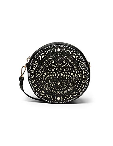 Desigual Bols_tribal Robot Girl - Bolso bandolera para mujer (7,5 x 21 x 21 cm), color Negro, talla 7.5x21x21 cm (B x H x T)