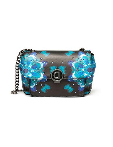 Desigual - Bols_waterfall Zurich - Bolso bandolera para mujer, 6,5 x 12 x 18,5 cm, color negro
