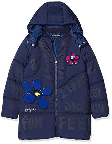 Desigual COAT CEREZAS Abrigo, Azul (Navy 5000), 152 cm para Niñas