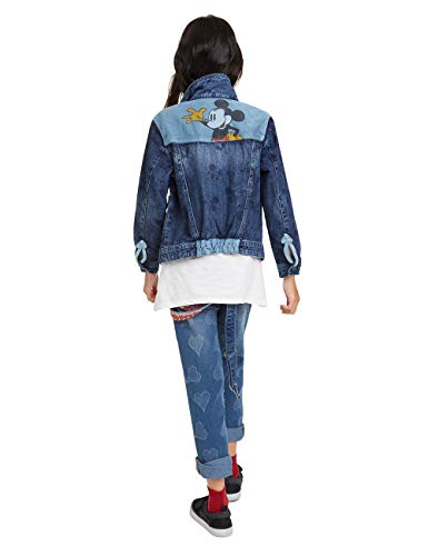 Desigual JACKET MICKEY Chaqueta, Azul (Denim Light Wash 5007), 128 para Niñas