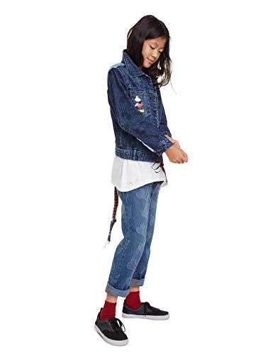 Desigual JACKET MICKEY Chaqueta, Azul (Denim Light Wash 5007), 128 para Niñas