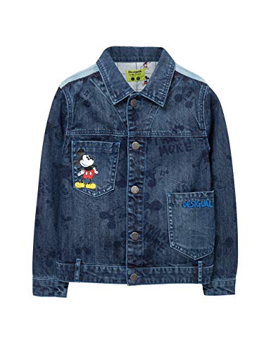 Desigual JACKET MICKEY Chaqueta, Azul (Denim Light Wash 5007), 128 para Niñas