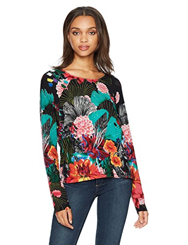 Desigual Jers_Hawai suéter, Negro (Negro 2000), Small para Mujer