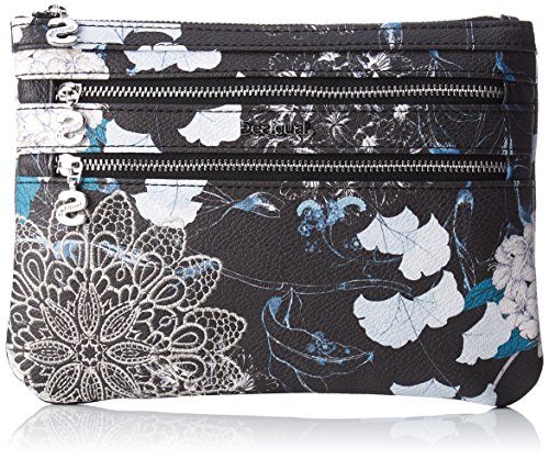 Desigual - Mone_Arcadia_Multi Zip, Carteras Mujer, Negro, 1x15.5x22.5 cm (B x H T)