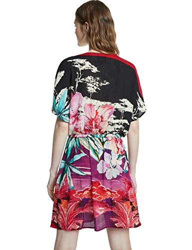 Desigual Vest_kalawao Vestido, Rojo (Rosa Marlen 3012), 48 (Talla del Fabricante: 46) para Mujer