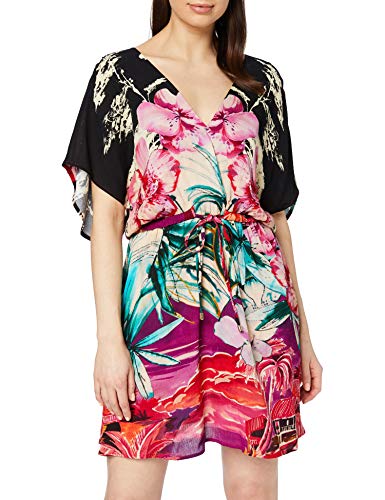 Desigual Vest_kalawao Vestido, Rojo (Rosa Marlen 3012), 48 (Talla del Fabricante: 46) para Mujer