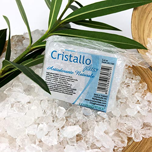 Desodorante de Alumbre de Amonio Natural en Piedra - Cristallo Plus - Kit de pesas 600/660 gr - Puro Mineral - Cantitad: 3/5 piedras