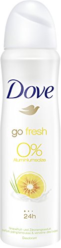 Desodorante Dove en spray de pomelo y limón, sin aluminio, 6 unidades (150 ml).
