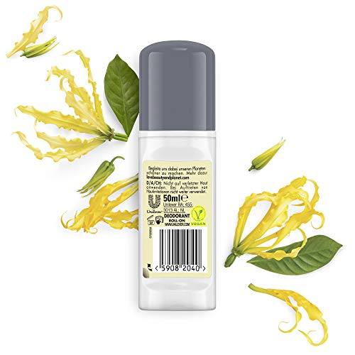 Desodorante roll-On Love Beauty And Planet Energizing para el cuidado de las axilas, aceite de coco y ylang Ylang Flower sin aluminio, 1 unidad (50 ml)