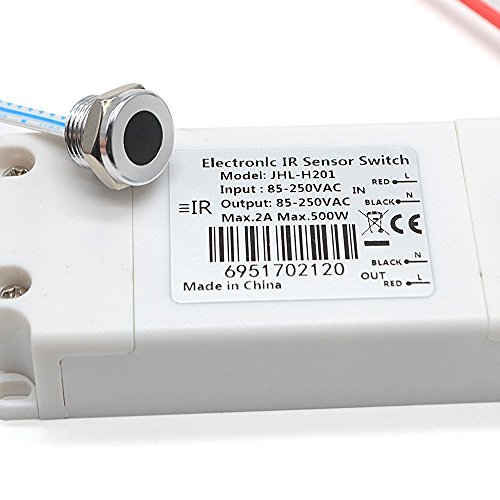 Detector de Movimiento Infrarrojos Integrable,Lámpara de Techo Automática Luz LED PIR Detector de Movimiento Infrarrojo AC85-250V