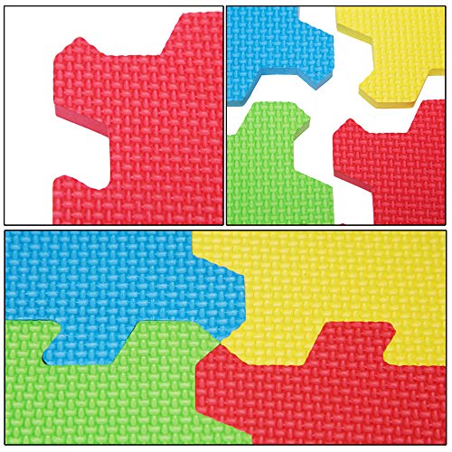 Deuba Alfombra Puzzle para niños Bebe 86 Piezas 26 Letras y números Espuma Alfombrilla de Juego Infantil 32 x 32 cm Goma