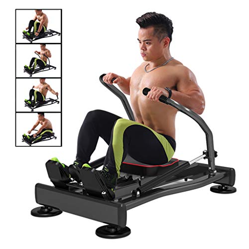 DFANCE MáQuinas de Remo para Uso DoméStico, Remo de 360 ° MultifuncióN, Remo Silencioso con Cubierta de Ventosa y Pantalla LCD, Sistema de Resistencia HidráUlica Ajustable, Carga de 150 kg