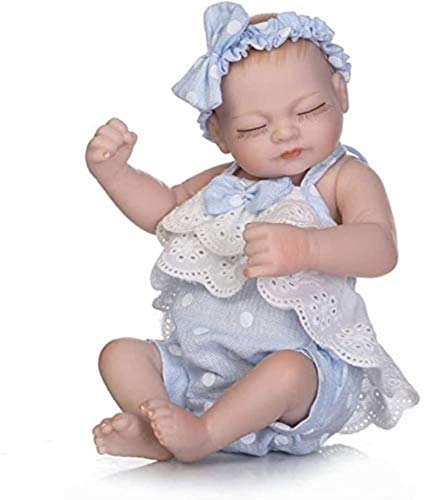 dfff Muñecas Reborn Hechas a Mano - Muñeca Realista de Vinilo de Silicona Suave, Juguetes para niños y niñas, muñecas Reborn, muñecas de Navidad, 10 Pulgadas, 26Cm