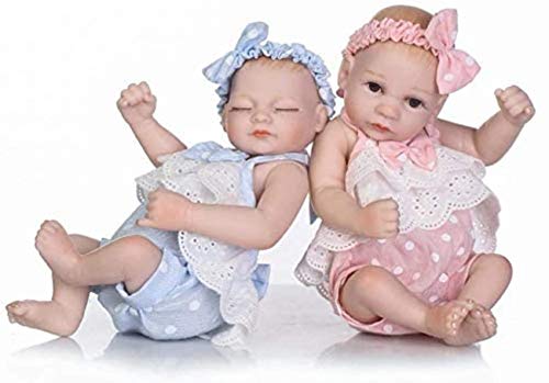 dfff Muñecas Reborn Hechas a Mano - Muñeca Realista de Vinilo de Silicona Suave, Juguetes para niños y niñas, muñecas Reborn, muñecas de Navidad, 10 Pulgadas, 26Cm