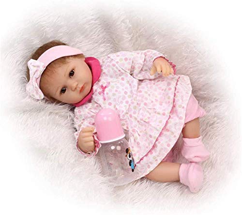 dfff Muñecas Reborn Hechas a Mano - Silicona de Cuerpo Completo 15 Pulgadas Vinilo de Cuerpo Completo Silicona Realista Reborn Baby Toy Aspecto Realista Bebé Niñas Juguete Niño Navidad