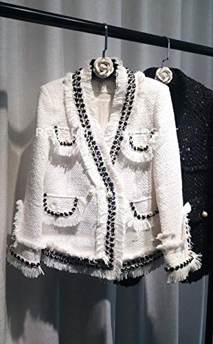 DGFHR Chaqueta De Mujer Abrigo Corto De Primavera Y Otoño con Cuello En V, Pequeña Fragancia, S