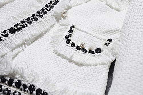 DGFHR Chaqueta De Mujer Abrigo Corto De Primavera Y Otoño con Cuello En V, Pequeña Fragancia, S