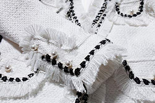 DGFHR Chaqueta De Mujer Abrigo Corto De Primavera Y Otoño con Cuello En V, Pequeña Fragancia, S