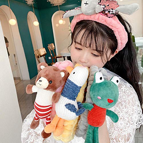 Diadema Mujer -2 Piezas, Diadema Elástica Terciopelo Coral Dibujos Animados Lindo, Diadema Ducha Lavado Maquillaje, Diadema Yoga Deportiva-Ratón gris