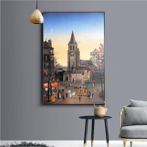 DIANFANBAO Saint Germain Des PRES Lienzo de Arte Cartel Pintura de Imagen Decoración para el hogar 40X60Cm Sin Marco