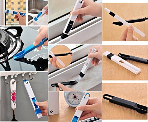 Dianoo 6PCS Cepillo De Limpieza Del Surco, Herramientas De Cepillos De La Pista De La Cocina, Ranura Desmontable Del Teclado De La Esquina Del Surco De La Ranura De La Ranura De La Puerta