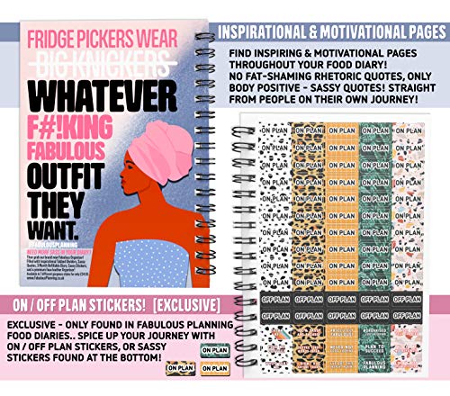 Diario de alimentos compatible con el mundo adelgazante Año 2020 Dieta Planificador 7 Semanas Cuenta regresiva Tarjeta con pegatinas Cactus Prickly Queen