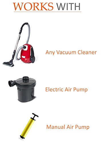 DIBAG 6 Bolsas de almacenaje al vacio de ropa para ahorrar espacio. Para guardar ropa, ropa de cama, almohadas, mantas, cortinas, edredones, Tejidos y Sábanas. Extra Grande, (100 x 80cm)