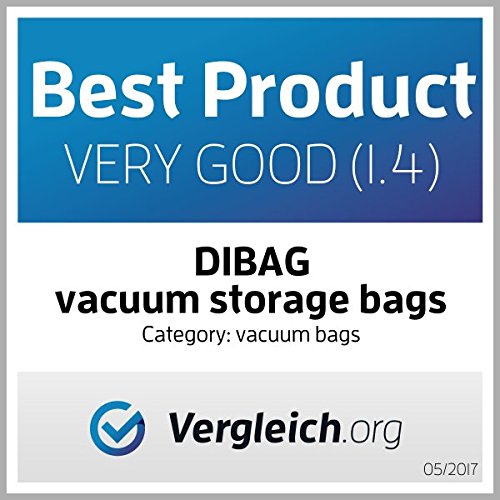 DIBAG 6 Bolsas de almacenaje al vacio de ropa para ahorrar espacio. Para guardar ropa, ropa de cama, almohadas, mantas, cortinas, edredones, Tejidos y Sábanas. Extra Grande, (100 x 80cm)