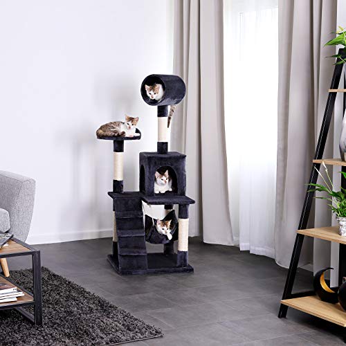 dibea Rascador para Gatos Árbol Escalador arañar Juguete para Mascotas (Gris)