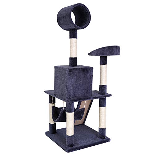 dibea Rascador para Gatos Árbol Escalador arañar Juguete para Mascotas (Gris)