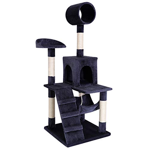 dibea Rascador para Gatos Árbol Escalador arañar Juguete para Mascotas (Gris)