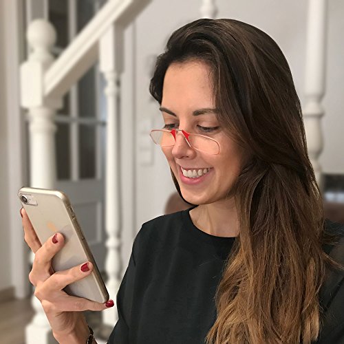 DIDINSKY Gafas de lectura sin patillas graduadas para hombre y mujer transparentes. Gafas de presbicia para hombre y mujer flexibles e irrompibles para vista cansada. Black +2.0 – MOMA