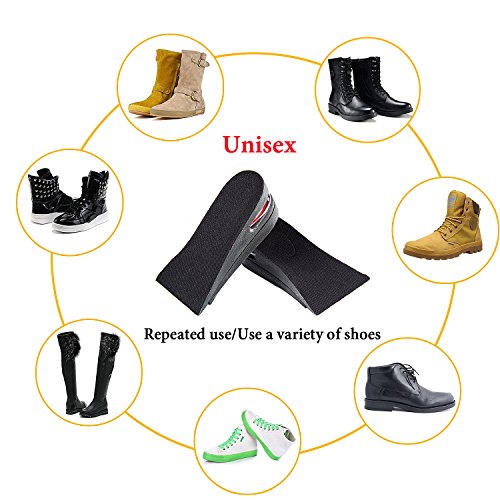 Diealles 2 Capas (Aumento de Altura 5cm) Plantilla Aumento Invisible Ascensor Plantilla Zapato Pad