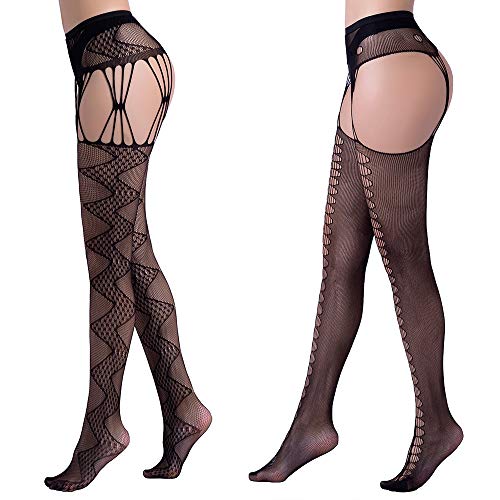 Diealles Shine 4 Pares Mujer Medias Lencería Liguero Muslo Panti Medias - Medias Lencería Liguero Muslo Panti Medias, Medias Lencería Medias de Liga para Mujer