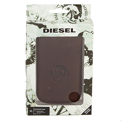 Diesel X01038 universal Slim Sleeve Funda, Carcasa, Piel Marrón, 81 x 132 mm, para Nokia N900, Blackberry Torch/BOLD/Curve, HTC Touch HD, iPhone 3 G, 3 GS, 4, 4S, 5, 5 C, 5S, HTC One, Nokia E7, Samsung Galaxy Xperia, Galaxy S9000, HTC Desire, Moto Defy