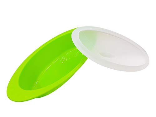 Diet MunHome Vaporera Color Verde | Estuche de Silicona para Microondas y Hornos | Cocina al Vapor | Vaporera Libre de BPA | Antiadherente | Soporta hasta 230º Grados.