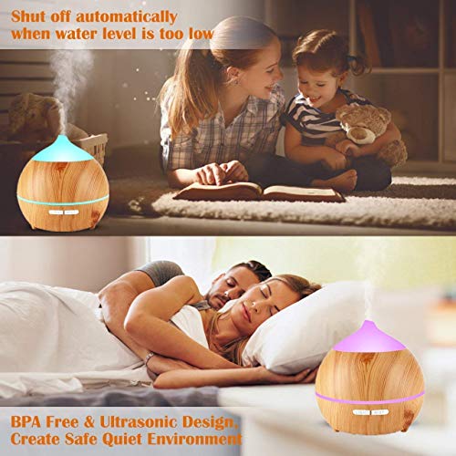 Difusor de Aceites Esenciales, Avaspot 250ml Ultrasónico Aromaterapia Humidificador, Operación silenciosa, Auto Shut Off, bebé, Yoga, Oficina, hogar, Dormitorio y baño, etc