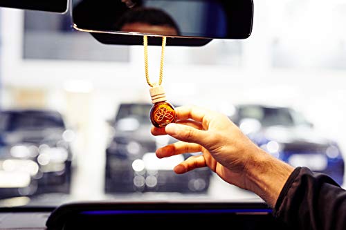 Difusor de aroma automático vacío, 8 ml, difusor de cristal ámbar oscuro, ambientador de aire para coche, fragancia natural para coche