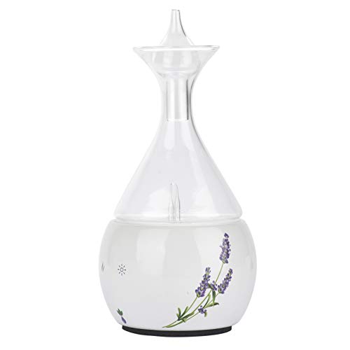 Difusor de Aromas – Nebulizador Cerámico con Vidrio -Difusor Aromaterapia sin Agua – sin contacto con plásticos – No Tóxico – Vaporizador de Aceites Esenciales Doméstico y Profesional