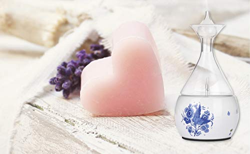 Difusor de Aromas – Nebulizador Cerámico con Vidrio -Difusor Aromaterapia sin Agua – sin contacto con plásticos – No Tóxico – Vaporizador de Aceites Esenciales Doméstico y Profesional