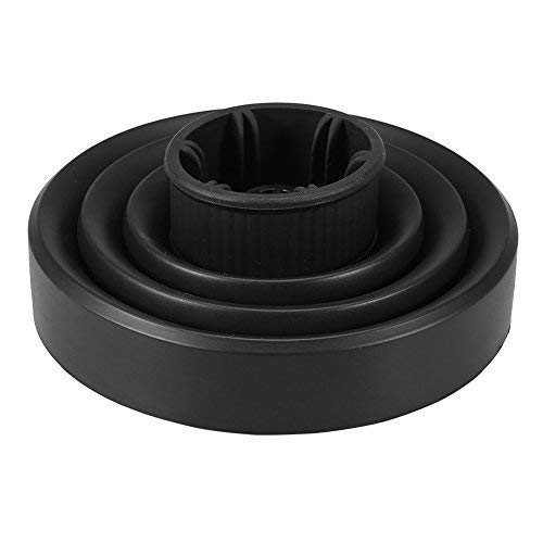 Difusor de secador de pelo profesional adaptador para - Secador de cabello plegable herramienta de peluquería capot Universal 13.8 x 11.5 cm, color negro