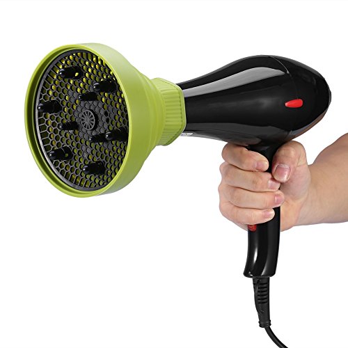 Difusor de secador de pelo profesional adaptador para – Secador de cabello plegable herramienta de peluquería capot Universal 13.8 x 11.5 cm, color verde