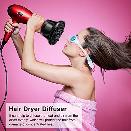 Difusor para secador de pelo universal, accesorio para cabello rizado, grueso y natural, accesorio ajustable